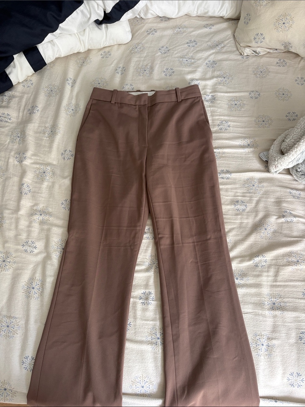 Aritizia Babaton Women's Wide-Leg Dress Pants in Brown